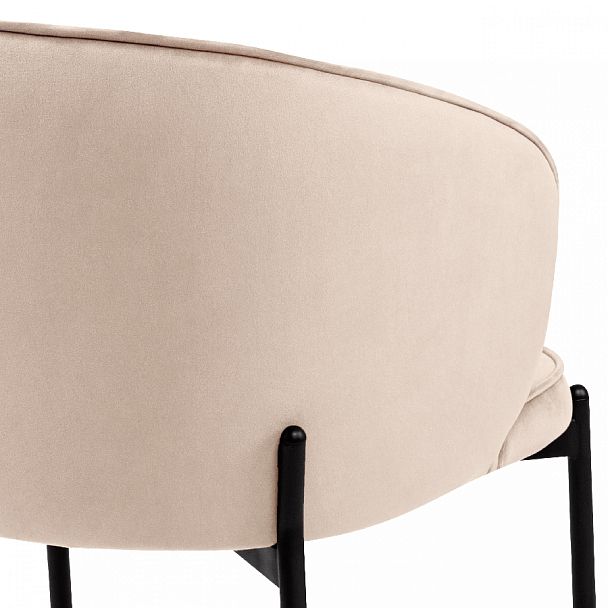 Комплект кухонных стульев Миэль кремовый велюр/черный, 3 шт. - Вид 9