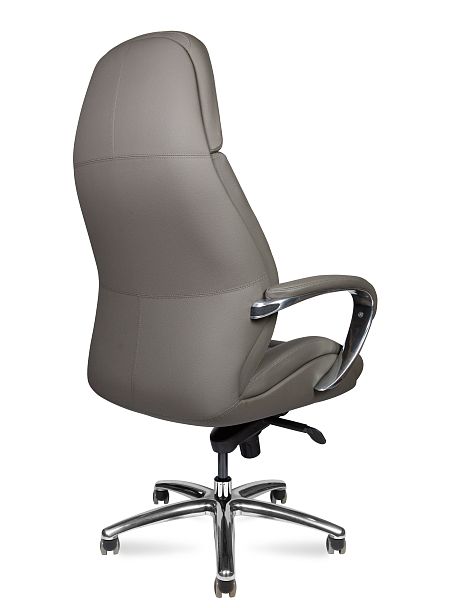 Кресло офисное / Porsche / темно-серая  кожа/ алюминий крестовина - Вид 2