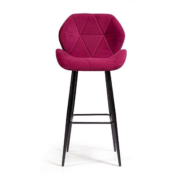 Стул барный Crystal, бархат винно-красный 16 - Вид 2