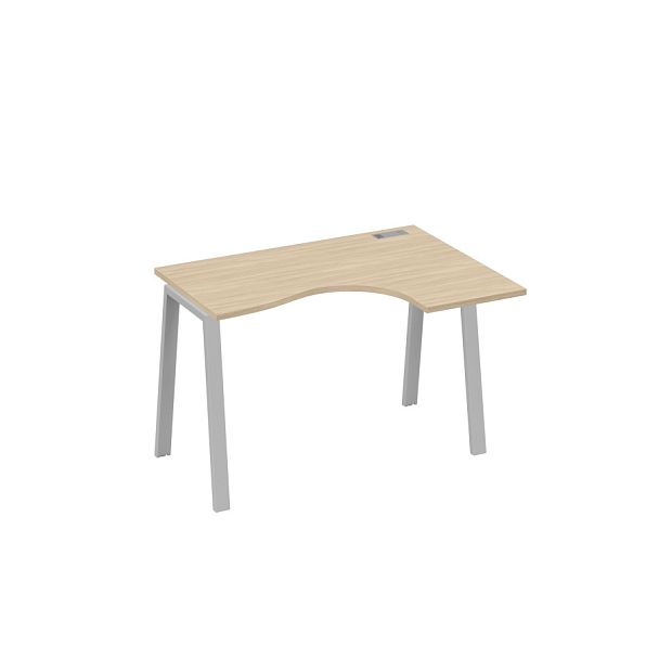 Стол эргономичный правый "Классика" на металлокаркасе TRE A4 А4 Б3 032 БП дуб скандинавский / металлокаркас серый - Вид 1