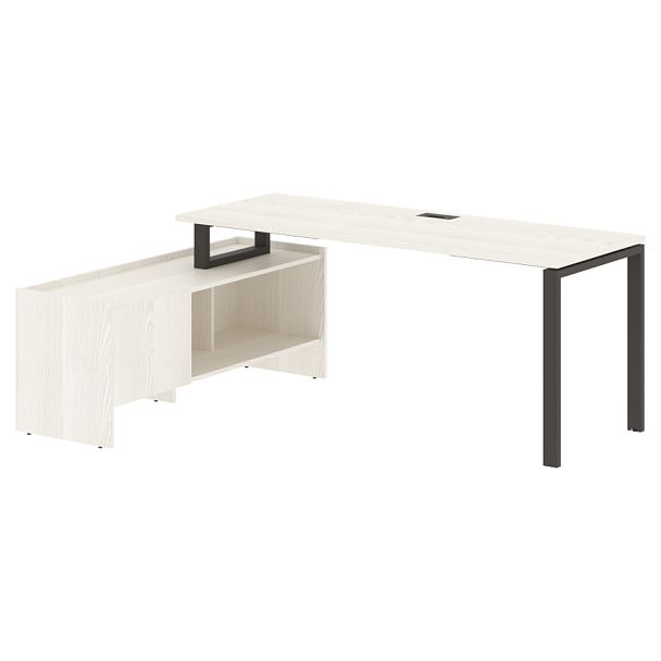 Стол с тумбой EUCT 19614 Ясень Траун/Мокко 1960х1400х750 EDIS - Вид 1