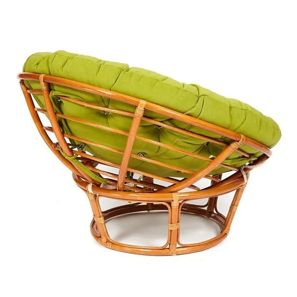 Кресло Папасан/Papasan (23/01 W) /с подушкой и ремешками/Cognac (коньяк) - Вид 2