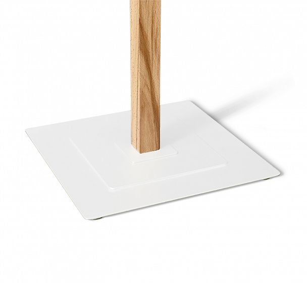 Вешалка Sheffilton Альберо SHT-CR20 напольная прозрачный лак/белый муар - Вид 3