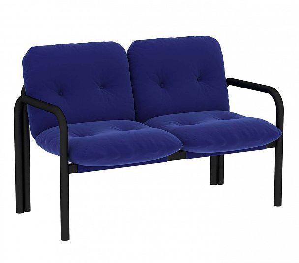 Диван двухместный на круглой трубе, флок "792.2" - Вид 2