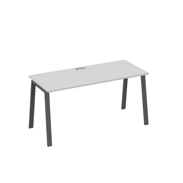 Стол письменный на металлокаркасе TRE A4 А4 Б3 015 БП серый / металлокаркас антрацит - Вид 1