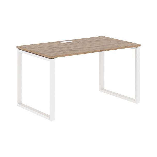 Стол прямой EQST 1380 Дуб Денвер светлый/Белый 1360х800х750 EDIS - Вид 1