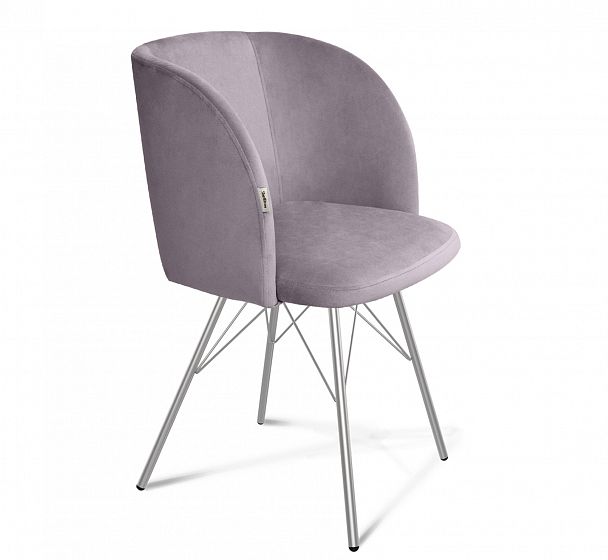 Стул Sheffilton SHT-ST33/S37 сиреневая орхидея/хром лак - Вид 1