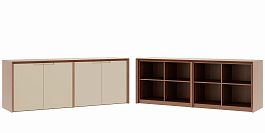 Креденция 4 двери Concept 210x50x76 дуб капучино - Фото предпросмотра