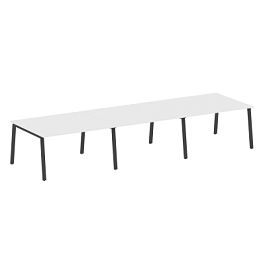 Metal System Перег. стол (3 столешницы) на А-образном м/к БА.ПРГ-3.3 Белый/Антрацит металл 4200*1235*750 - Фото предпросмотра