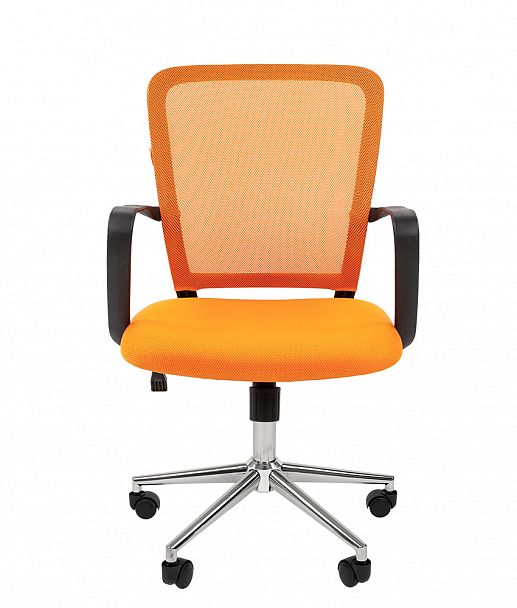 Кресло CHAIRMAN 698 хром, ткань TW/сетчатый акрил, оранжевый - Вид 2