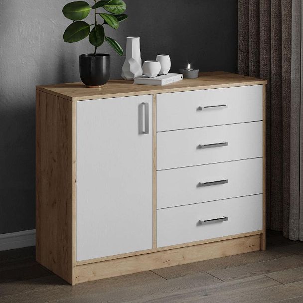 Комод Катрин 6 (1000*830*425) дуб крафт золотой/белый - Вид 1