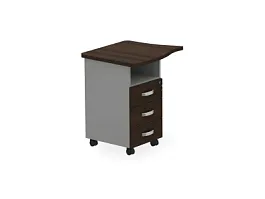 БЕРЛИН / BERLIN Тумба приставная левая 730х600х740 Венге/Серый - Фото предпросмотра