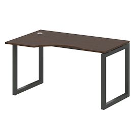 Metal System Quattro Стол криволинейный левый на О-образном м/к 50БО.СА-2 (L) Венге/Антрацит металл 1400*900*750 - Фото предпросмотра