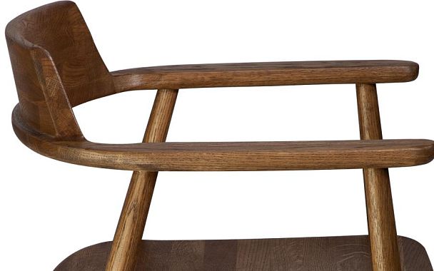 Кресло деревянное из массива дуба Сэн Дуб темный - Вид 10