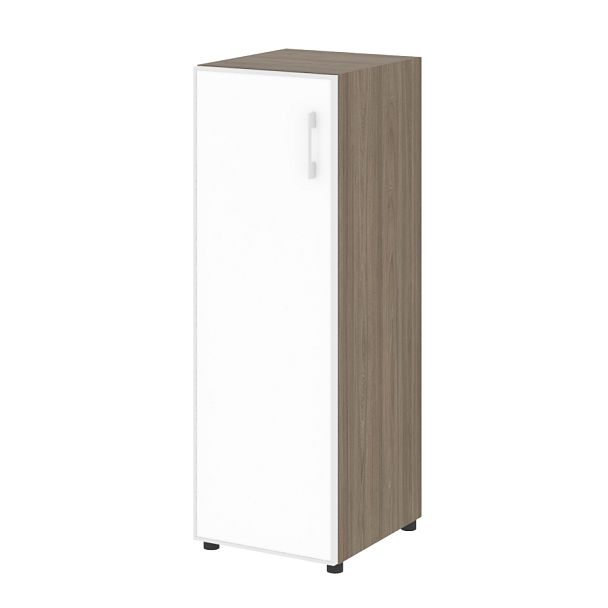 Yalta Шкаф узкий LT.SU-2.4 R (L) white Вяз/Стекло white 400*450*1195 - Вид 1