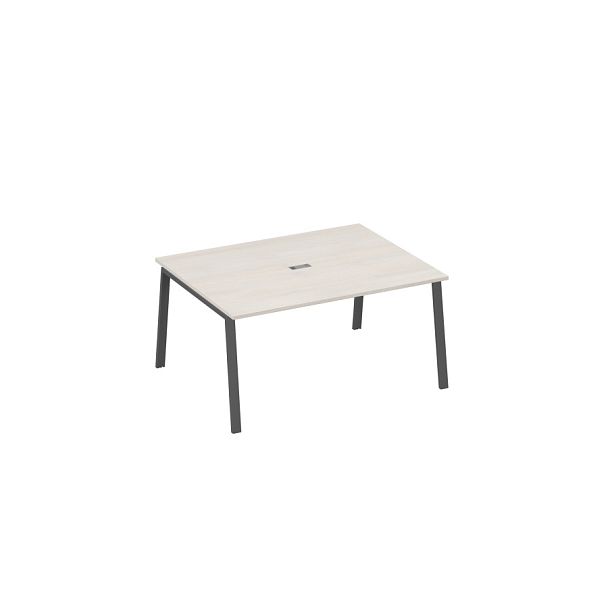 Стол 160 на металлокаркасе TRE для переговорной A4 А4 Б3 133 БП дуб / металлокаркас антрацит - Вид 1