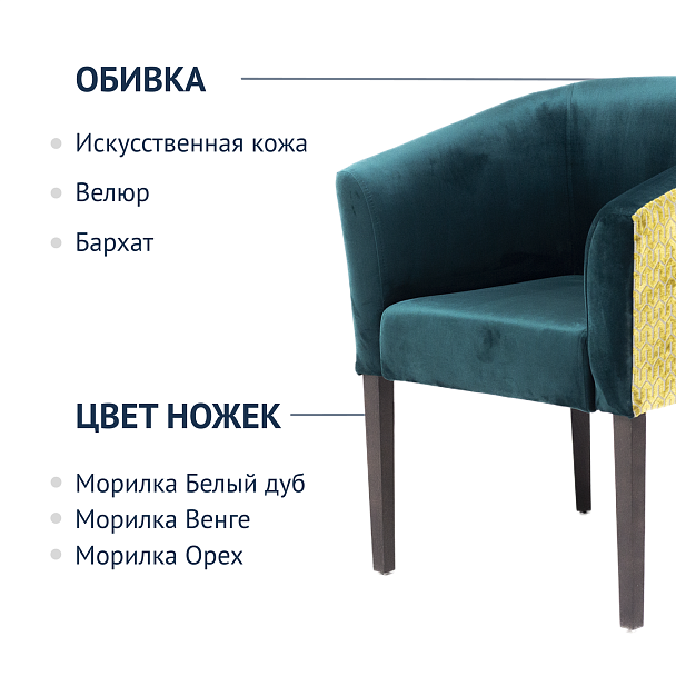 Полукресло Самбука, велюр - Вид 7