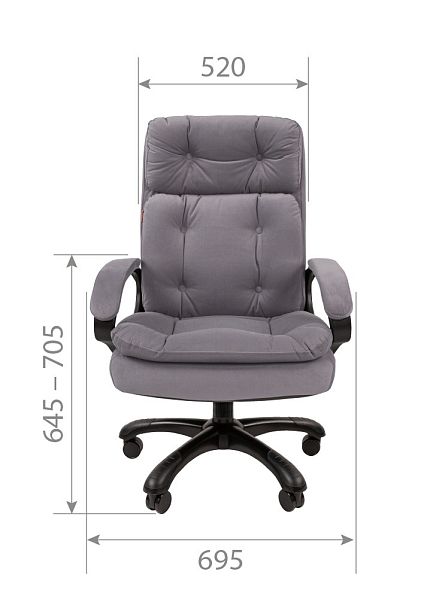 Кресло CHAIRMAN 442, экокожа, черный - Вид 5