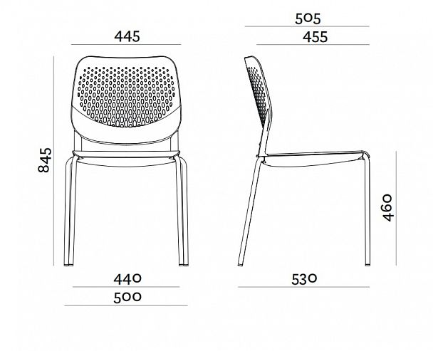 Стул One-Shot 208/A red, стопируемый - Вид 2