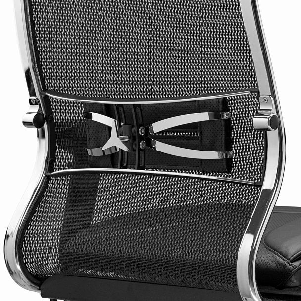 Кресло офисное МЕТТА "SAMURAI" S-3.05, с подголовником, сверхпрочная ткань-сетка, черное - Вид 12