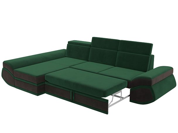 Диван угловой Лига-032 левый угол Велюр зеленый - Вид 7