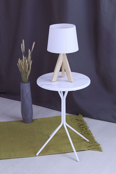 Столик кофейный Sheffilton SHT-CT12-1 белый муар/белый мрамор - Вид 10