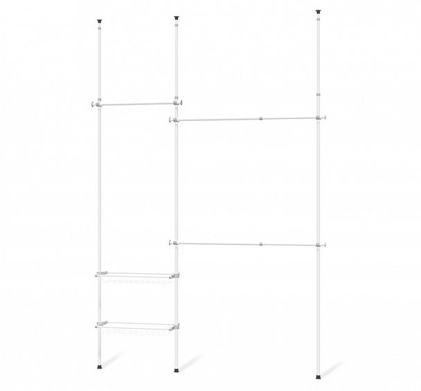 Система хранения SHT-WR22 гардеробная белый/серый - Вид 2