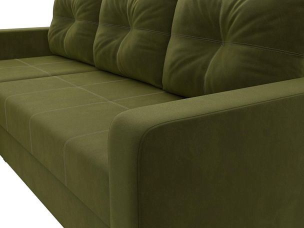 Диван угловой Ливерпуль Лайт левый угол Микровельвет зеленый - Вид 4