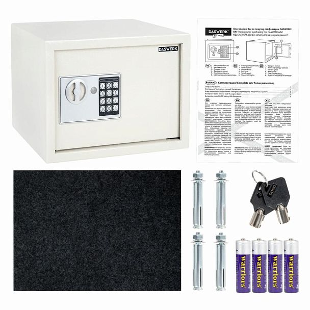 Сейф мебельный DASWERK SC-250EL (250х350х250 мм), электронный замок, бежевый, 291345 - Вид 12