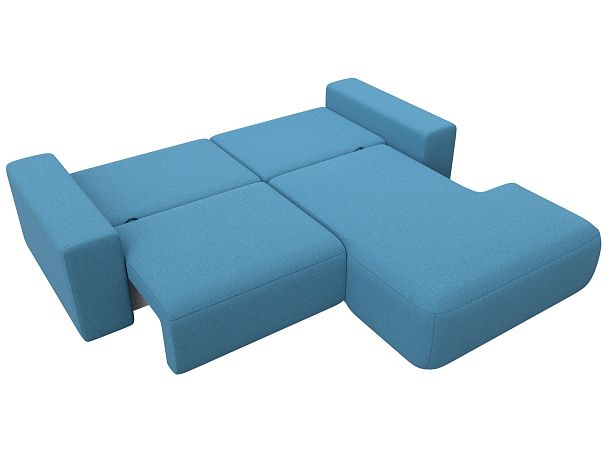 Диван угловой Лига-036 НПБ Классик правый угол Рогожка голубой - Вид 9
