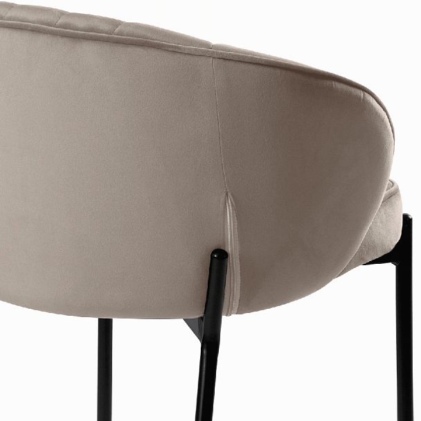 Полубарный стул Миэль серо-бежевый/черный - Вид 8