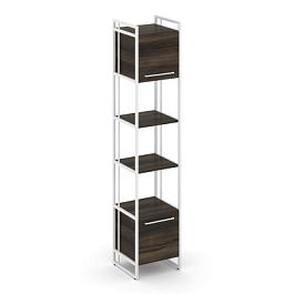 Rift Шкаф 5 ниш узкий RF.SU-54 (U) Дуб Мали/Металл Белый 420*396*2010 - Фото предпросмотра