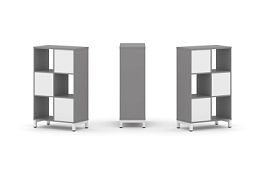 Стайл Проджект Набор стеллажа одностороннего, 3 яруса SN.NS-321 Серый Пепел/Белый/Металл Белый 754*4 - Фото предпросмотра