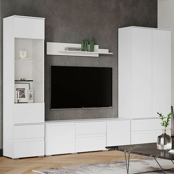 Гостиная Плейона Шкаф белый - Вид 3