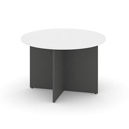 Стайл Проджект Стол переговорный кругл. SN-D.SPRG-004 Белый/Антрацит NEW 1180*1180*750 - Фото предпросмотра