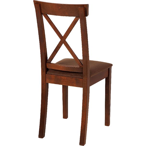 Комплект деревянных стульев с мягким сиденьем Бергольф Темный орех/Коричневый велюр, 2 шт. - Вид 4