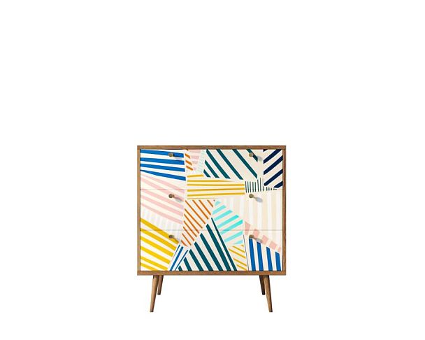 Комод Berber три ящика 42 принт арт BB40/Print_42 - Вид 1