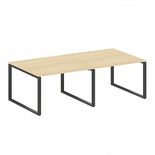 Стол для переговоров "Metal System" БО.ПРГ-2.2 акация/антрацит - Вид 1