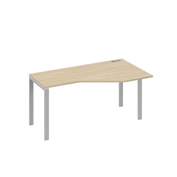 Стол эргономичный правый "Техно" на металлокаркасе UNO A4 А4 Б1 056 БП дуб скандинавский / металлокаркас серый - Вид 1