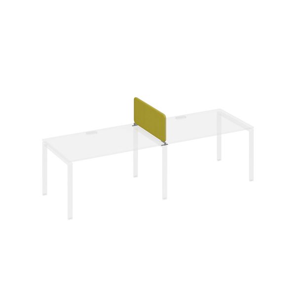 Экран настольный промежуточный мягкий с кронштейнами A4 А4 Б 874 фисташковый / металлокаркас антрацит - Вид 1