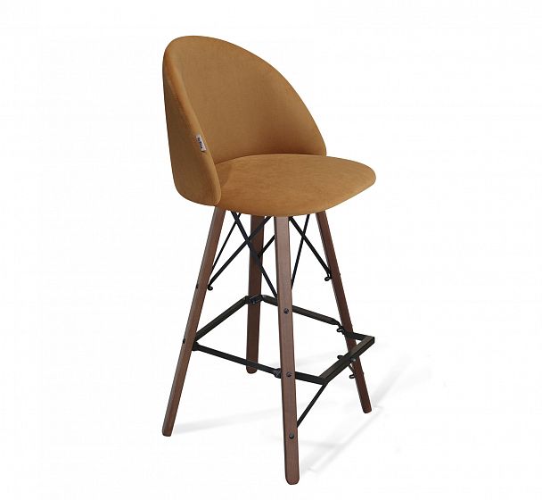 Стул барный Sheffilton SHT-ST35/S80 горчичный/темный орех/черный - Вид 2