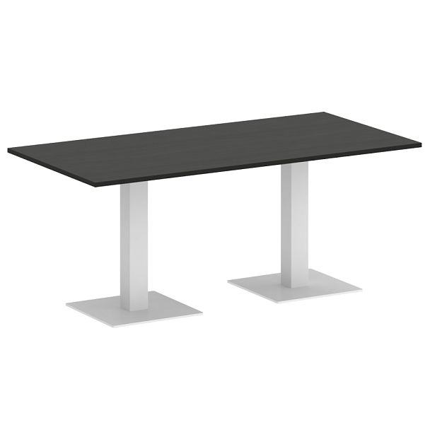 Home Office Стол прямоугольный VR.SP-5-180.2 Суар тёмный/Белый металл 1800*900*750 - Вид 1