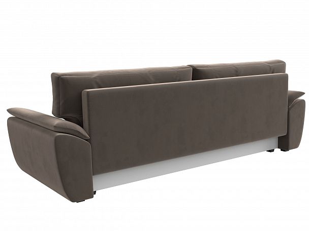 Прямой диван Нэстор Лайт (полностью велюр коричневый) - Вид 6