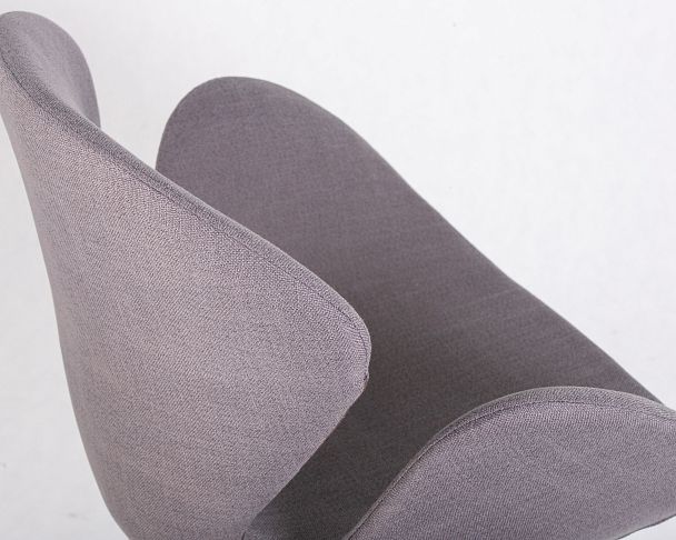 Кресло дизайнерское DOBRIN SWAN (серая ткань IF11, золотое основание) - Вид 6