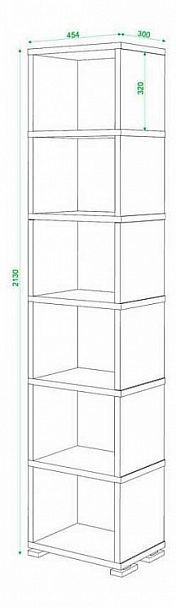 Стеллаж Домино СБ-15/6 Карамель - Вид 3