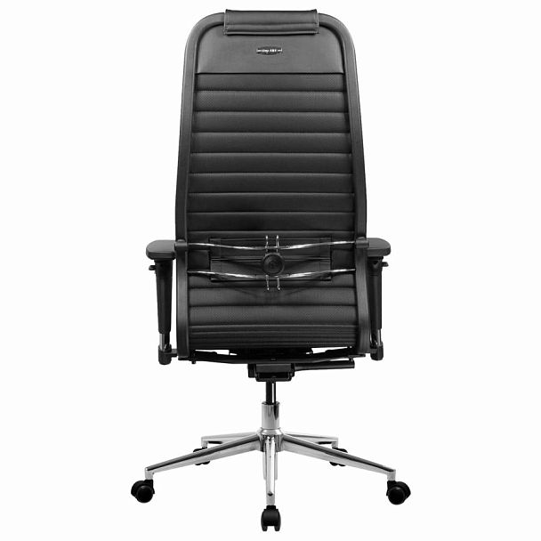 Кресло МЕТТА "ErgoLife" 10 B1-117D, хром, синхромеханизм, 2D-подлокотники, экокожа, черное - Вид 6