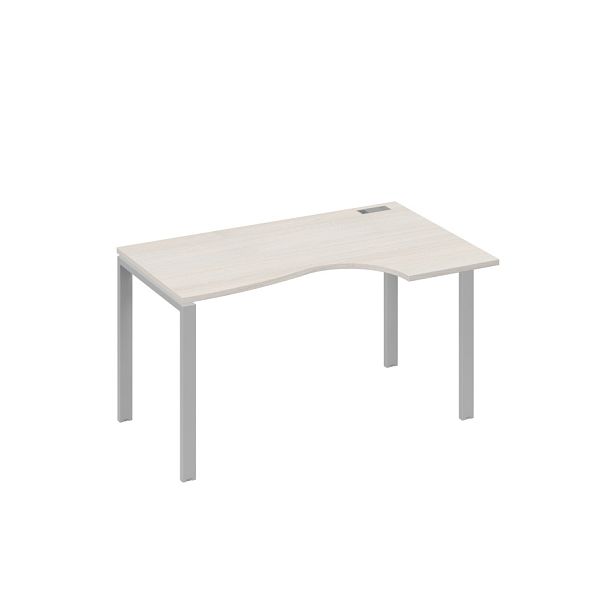 Стол эргономичный правый "Классика" на металлокаркасе UNO A4 А4 Б1 044 БП дуб / металлокаркас серый - Вид 1