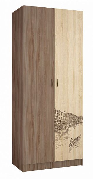Шкаф Орион (2200х900х500) ясень шимо/дуб сонома - Вид 1