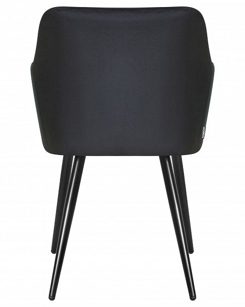 Стул обеденный DOBRIN ROBERT (черные матовые ножки, велюр V108-77 Чёрный) - Вид 5