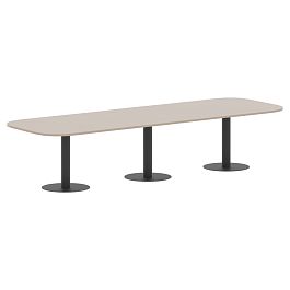 Конференц стол ПРГ-7 Мокачино/Антрацит 3600х1200х750 - Фото предпросмотра